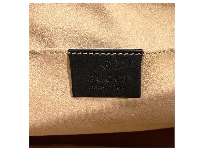 Borsa a spalla con catena Gucci GG Marmont Nero - vista 7