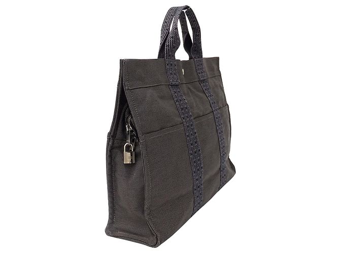 Hermès Sac Hermes Herline Tote MM en Canvas Noir - vue 4