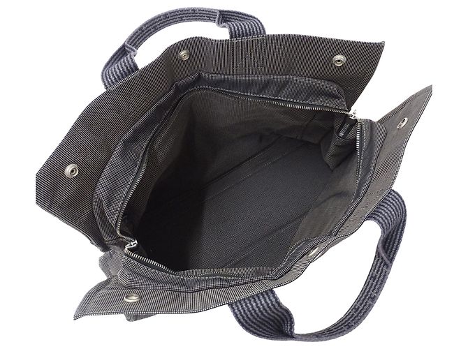 Hermès Sac Hermes Herline Tote MM en Canvas Noir - vue 5