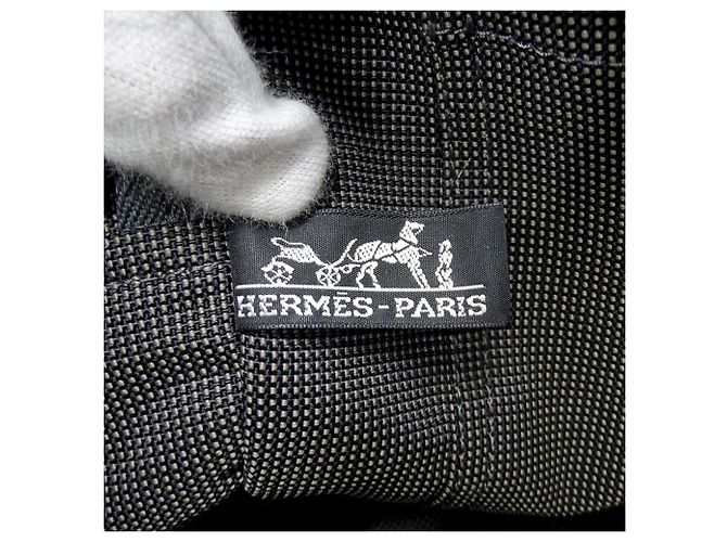 Hermès Sac Hermes Herline Tote MM en Canvas Noir - vue 6