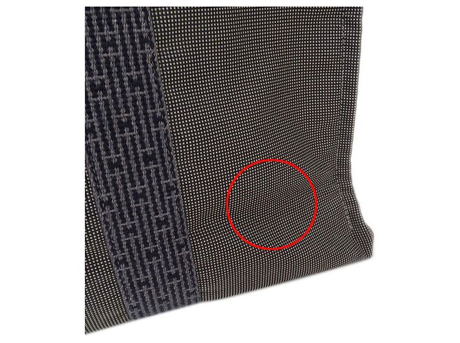 Hermès Sac Hermes Herline Tote MM en Canvas Noir - vue 9