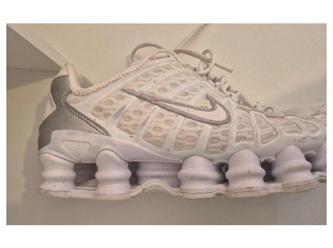 Nike Shox TL BQ3464-100 - Bianco Argento Rosso - vista 10