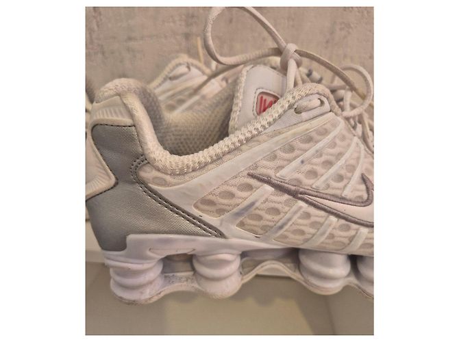 Nike Shox TL BQ3464-100 - Bianco Argento Rosso - vista 5