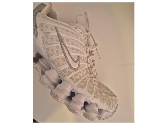 Nike Shox TL BQ3464-100 - Bianco Argento Rosso - vista 6