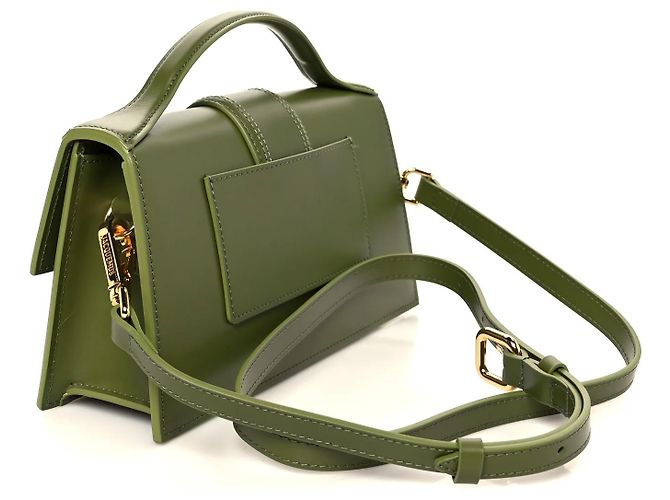 Jacquemus Le Bambinou Flap Leather Grand Bambino Verde - vista 3