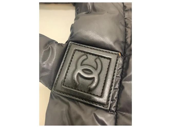 Borsa tote Chanel in nylon nero - vista 3
