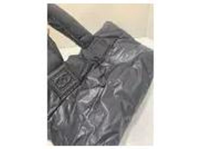 Borsa tote Chanel in nylon nero - vista 8