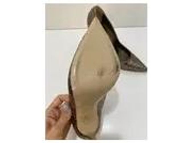 Le Silla Décolleté in pelle metallizzata effetto cocco Metallico - vista 7