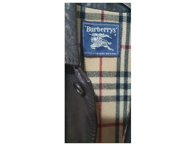 Burberrys Abrigo largo de cuero marrón Castaño - vista 4