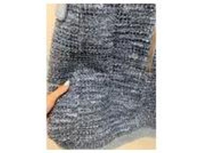 Abito in denim e tweed Balmain Blu - vista 6