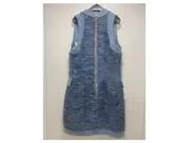 Abito in denim e tweed Balmain Blu - vista 8