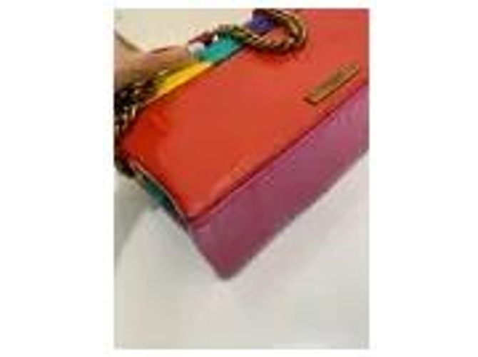 Kurt Geiger Borsa a tracolla in pelle verniciata arcobaleno Multicolore - vista 7
