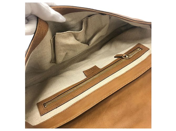 Borsa a pochette Gucci 257030 Marcheche GG con nappina Marrone - vista 11