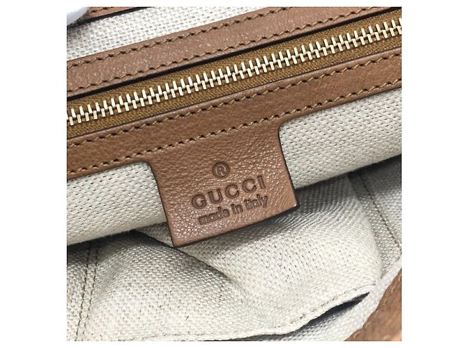 Borsa a pochette Gucci 257030 Marcheche GG con nappina Marrone - vista 12