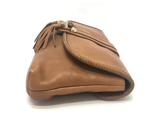 Borsa a pochette Gucci 257030 Marcheche GG con nappina Marrone - vista 4