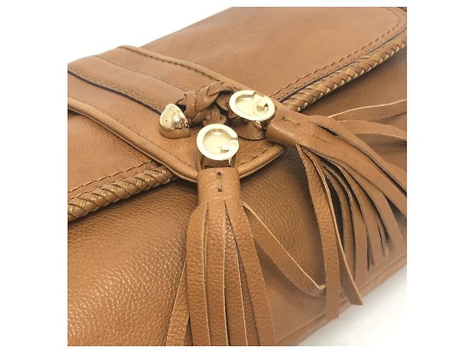 Borsa a pochette Gucci 257030 Marcheche GG con nappina Marrone - vista 8
