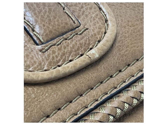 Borsa a pochette Gucci 257030 Marcheche GG con nappina Marrone - vista 9
