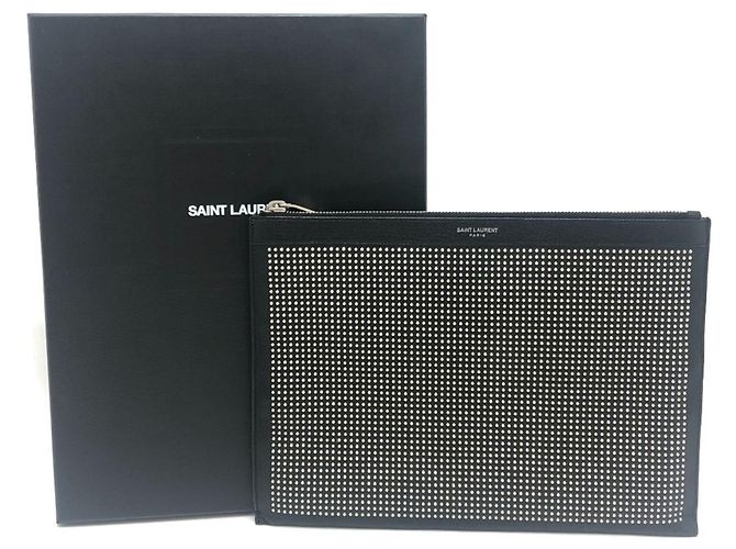 Borsa Second borchiata Saint Laurent Nero - vista 15