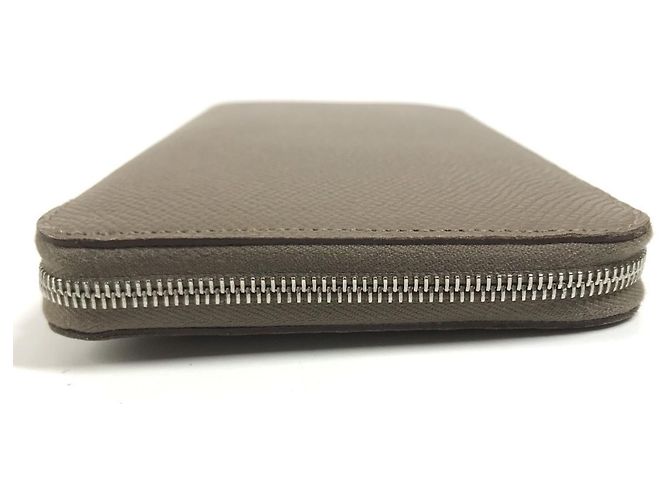 Hermès Cartera Hermes Azap Long Silk en piel Epsom Gray Castaño - vista 6