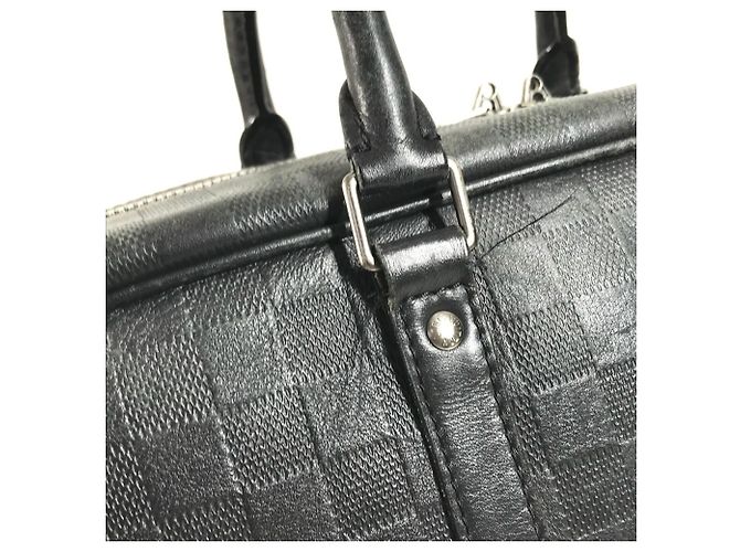 Borsa Louis Vuitton Damier Infini Port Document Voyage GM Nero - vista 10