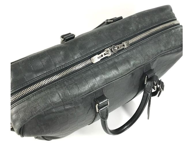 Borsa Louis Vuitton Damier Infini Port Document Voyage GM Nero - vista 9