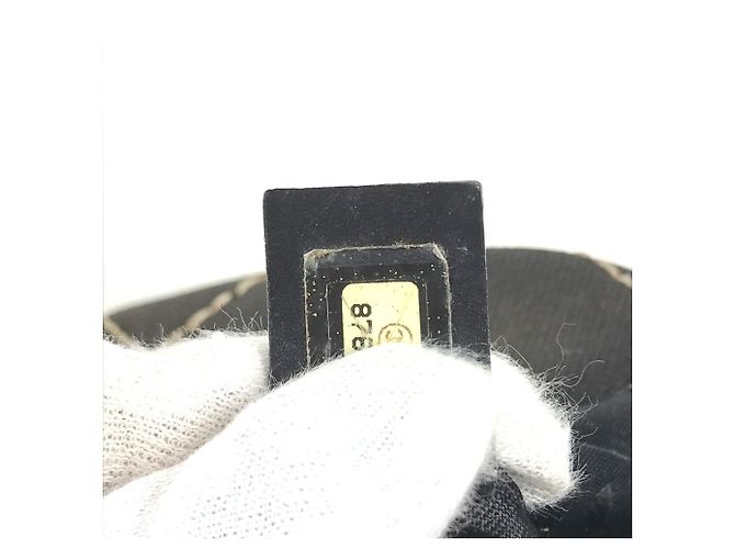 Chanel Vintage CC Chocolate Bar Mini Boston Bag Schwarz Weiß - Ansicht 14