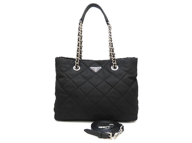 Prada Impuntu 2-Way Tote Bag Schwarz - Ansicht 2
