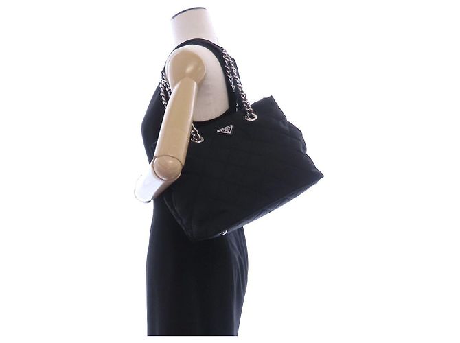 Prada Impuntu 2-Way Tote Bag Schwarz - Ansicht 25