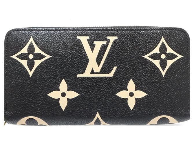Portafoglio Lungo Louis Vuitton Monogram Bicolor Empreinte Nero Crudo - vista 3