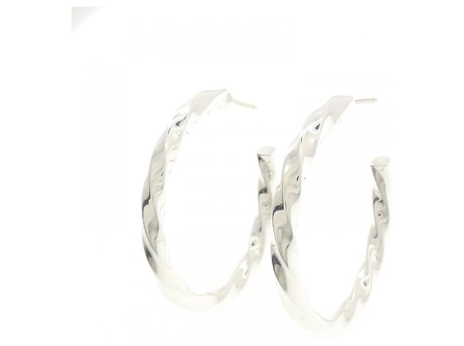 Orecchini a cerchio Tiffany & Co. in argento sterling 925 - vista 2
