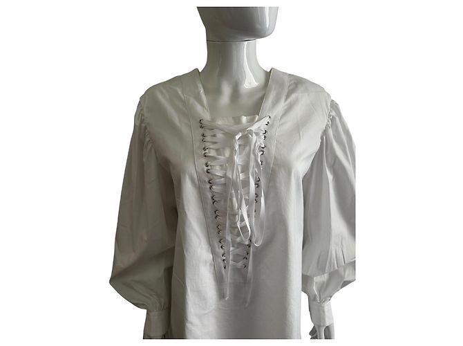 Comme Des Garcons Camicia bianca con allacciatura Bianco - vista 10