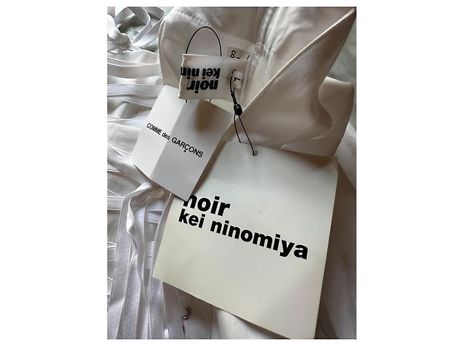 Comme Des Garcons Camicia bianca con allacciatura Bianco - vista 12