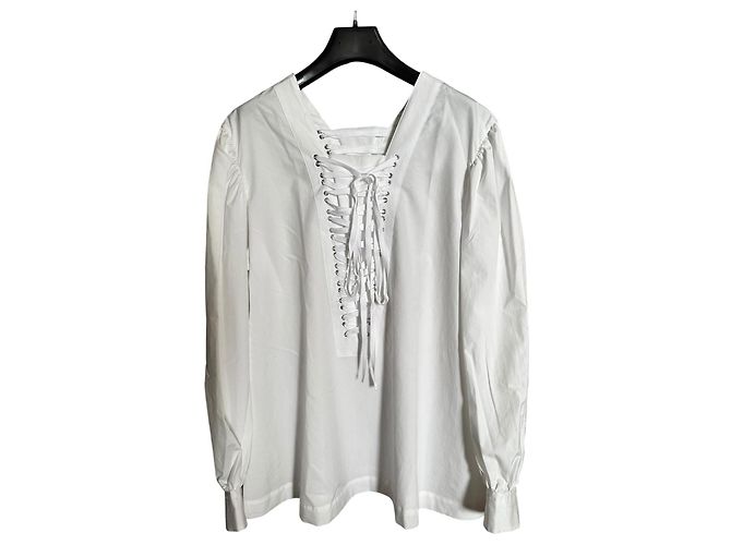 Comme Des Garcons Camicia bianca con allacciatura Bianco - vista 3