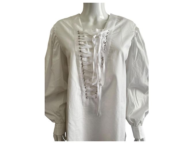 Comme Des Garcons Camicia bianca con allacciatura Bianco - vista 5