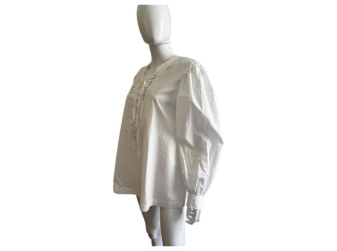 Comme Des Garcons Camicia bianca con allacciatura Bianco - vista 7