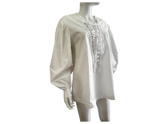 Comme Des Garcons Camicia bianca con allacciatura Bianco - vista 8