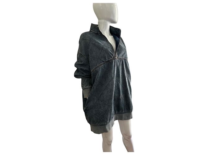 Autre Marque Stella McCartney gestepptes Denim-Kleid Blau - Ansicht 10