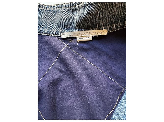 Autre Marque Stella McCartney gestepptes Denim-Kleid Blau - Ansicht 12