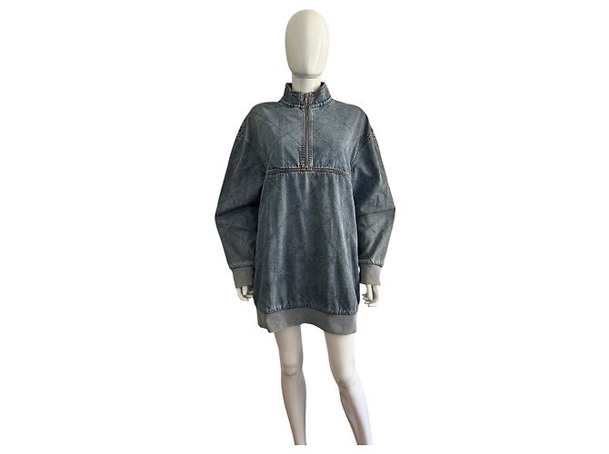 Autre Marque Stella McCartney gestepptes Denim-Kleid Blau - Ansicht 4