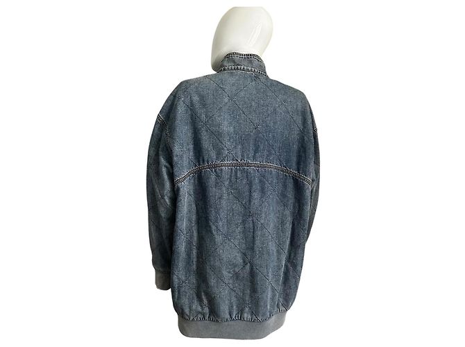 Autre Marque Stella McCartney gestepptes Denim-Kleid Blau - Ansicht 6