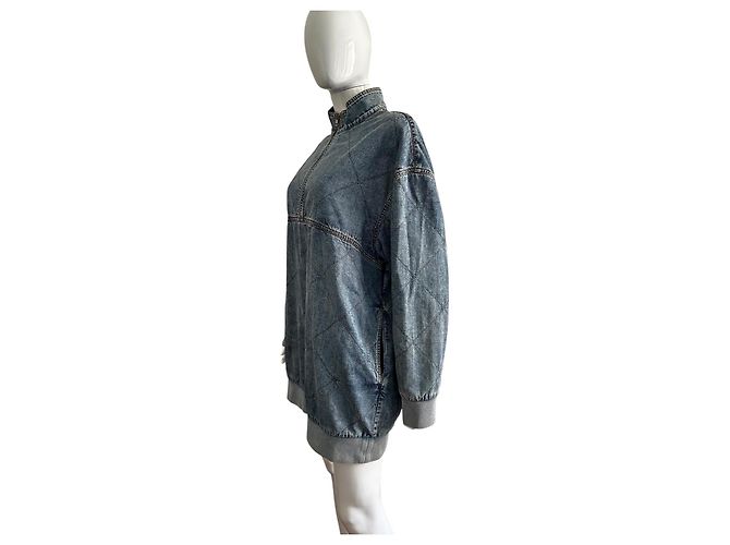 Autre Marque Stella McCartney gestepptes Denim-Kleid Blau - Ansicht 7