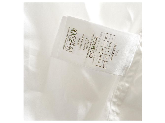 Christian Dior Blusa de algodón blanca con bordado de abeja Blanco - vista 7