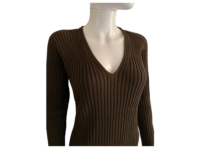 Jersey Gucci de algodón caqui Castaño - vista 10