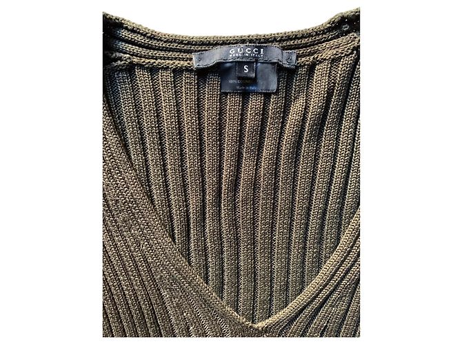 Jersey Gucci de algodón caqui Castaño - vista 2