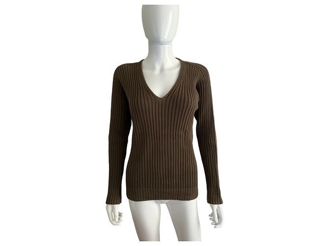 Jersey Gucci de algodón caqui Castaño - vista 7