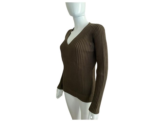 Jersey Gucci de algodón caqui Castaño - vista 9