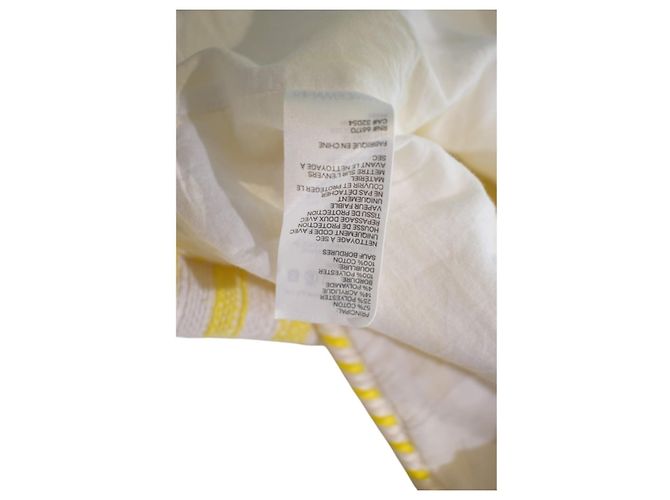 ZIMMERMANN Top corto de tweed texturizado a rayas amarillas con botones náuticos 2 Blanco Amarillo - vista 9