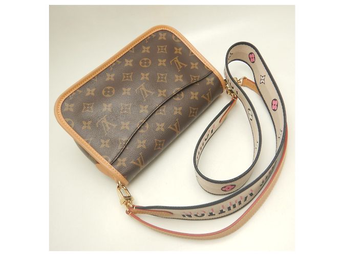 Borsa a tracolla Louis Vuitton Monogram Diane Marrone - vista 3