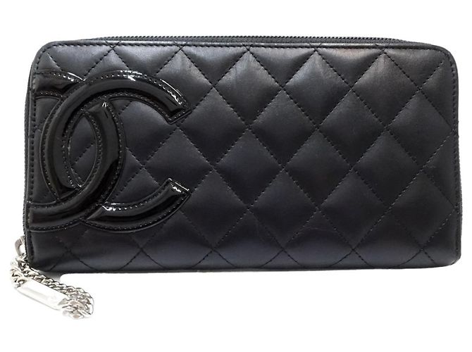 Chanel Classic Long Zip Wallet AP0242 aus schwarzem Lammleder - Ansicht 2