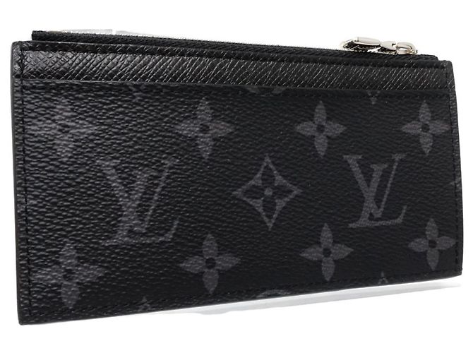 Louis Vuitton Monogram Eclipse Coin Purse Black - view 3